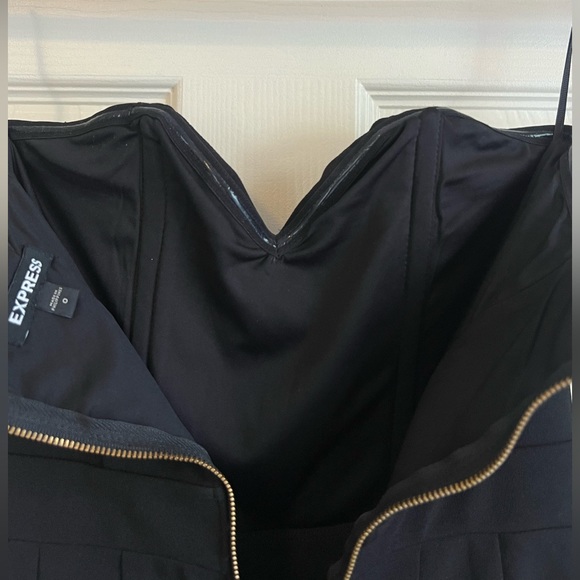 Express Black Strapless Sweetheart Neck Jumpsuit - Picture 10 of 12